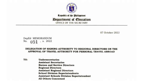 2022 Memorandum From the Regional Director .